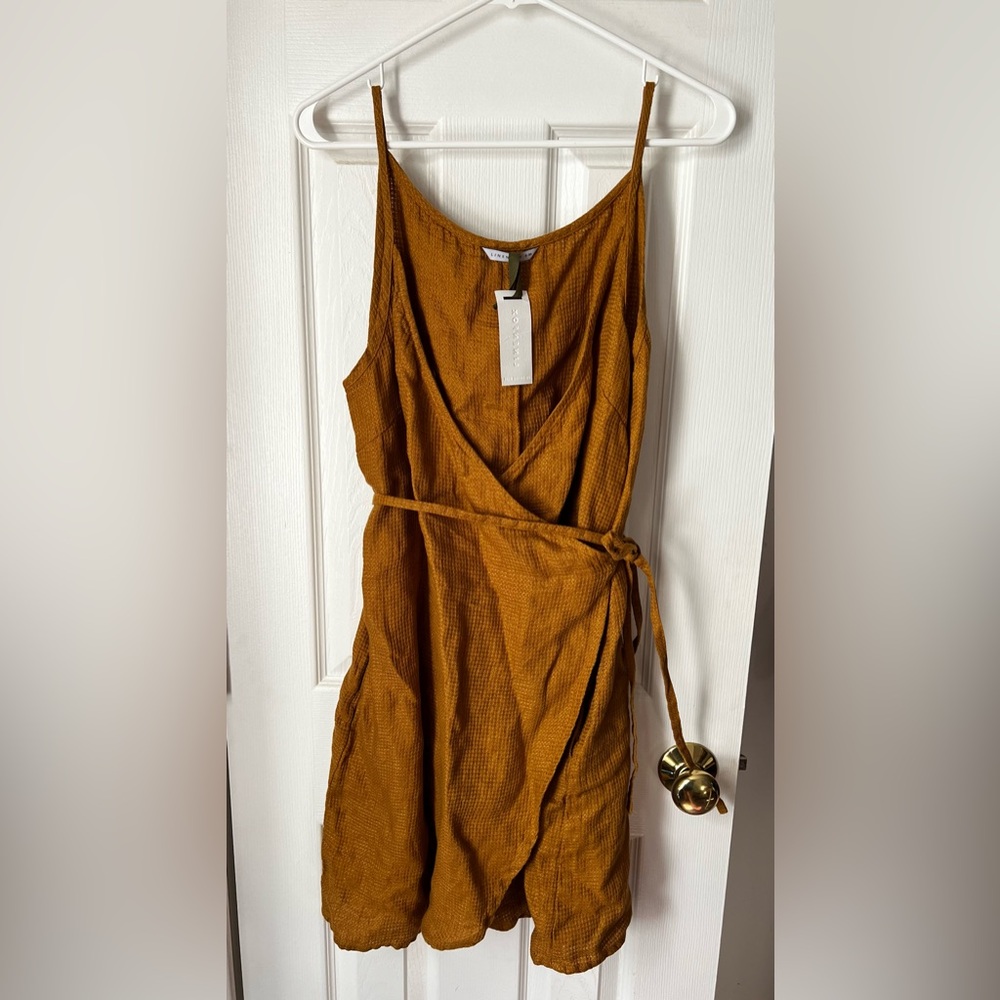 Ruby Linen Wrap Dress